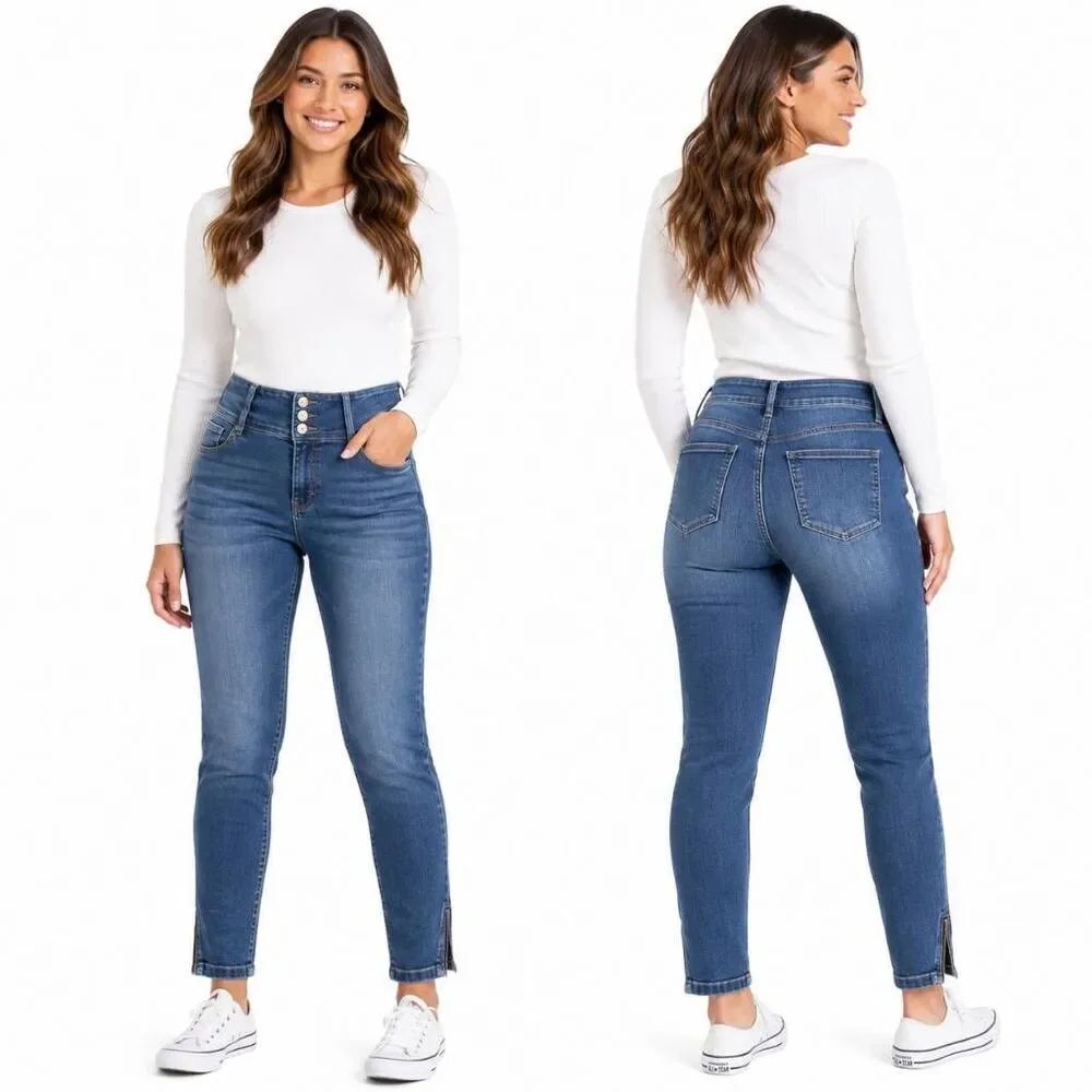 Maurices High Rise Skinny Jeans L Regular Dark Wash Stretch